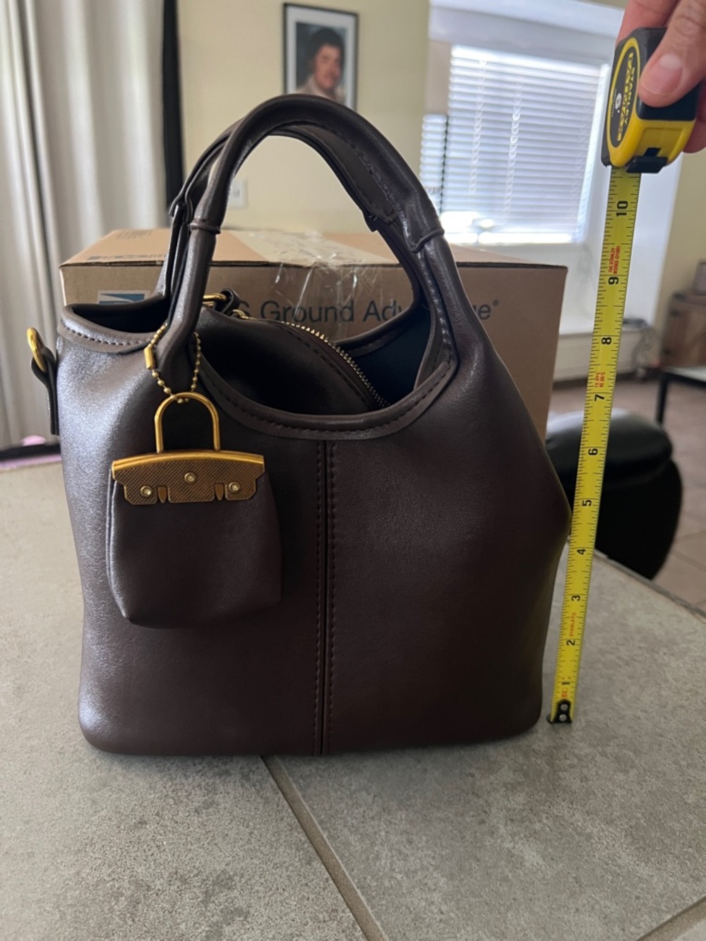 Elegant Brown Leather Women's Bag